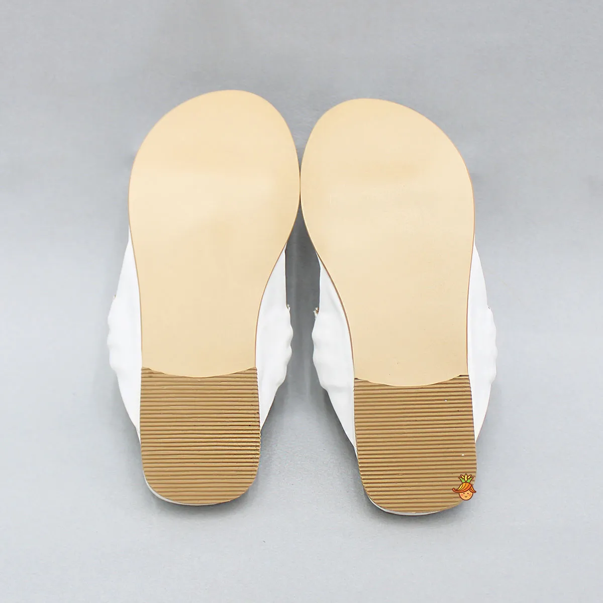 White Braided Kolhapuri Flats