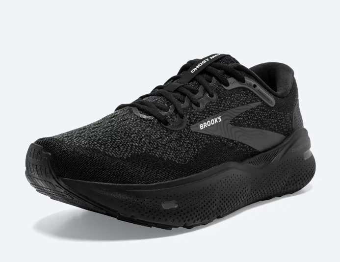 WOMEN'S BROOKS GHOST MAX 1203951B020 COLOR: BLACK/BLACK/EBONY