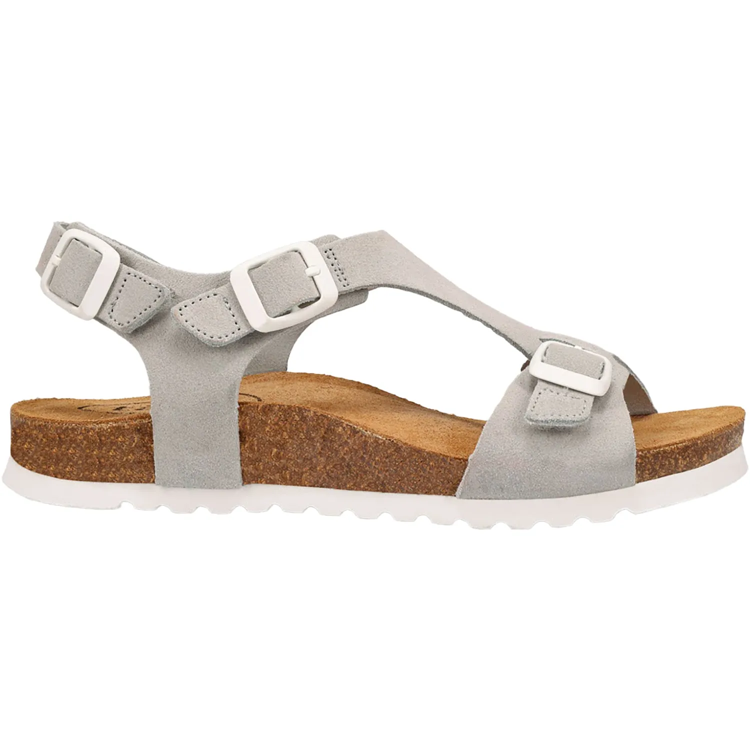 Women's Taos MVP Light Grey/White Buckle Suede