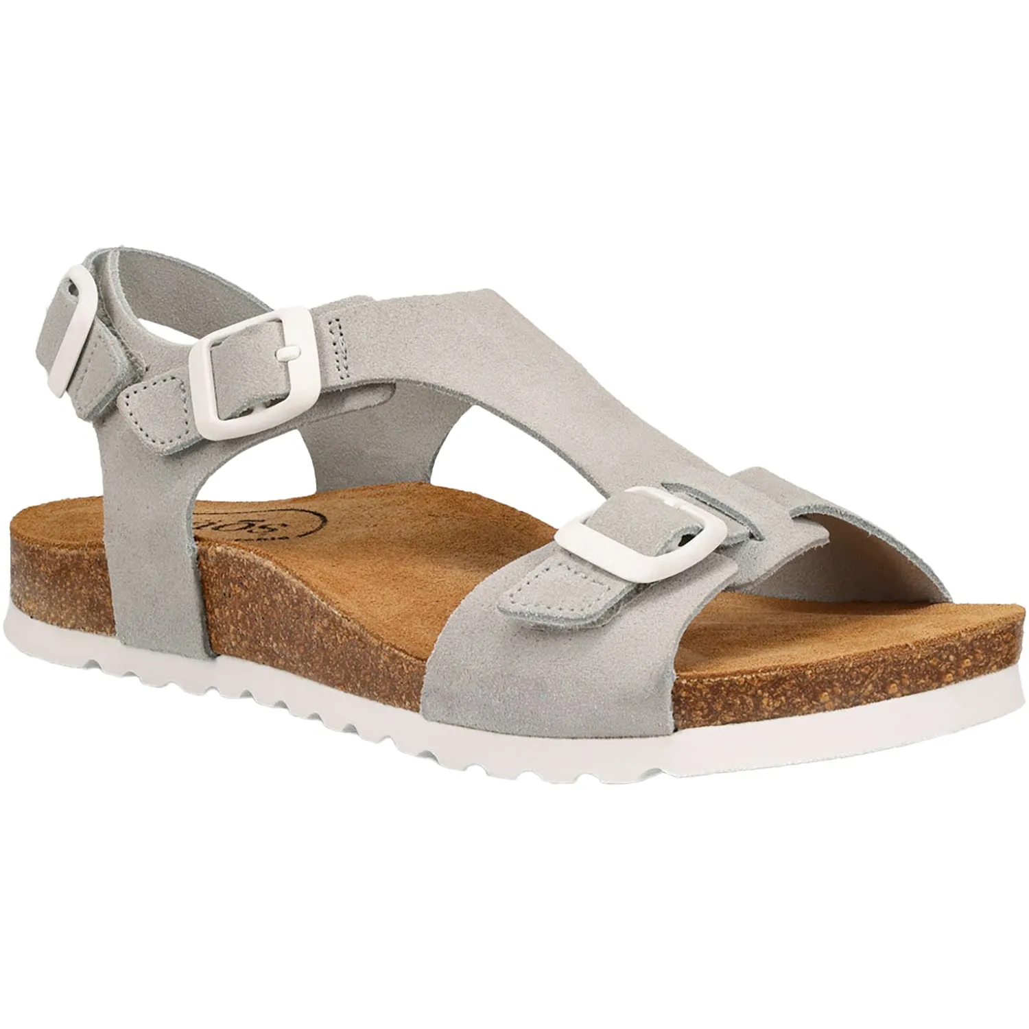 Women's Taos MVP Light Grey/White Buckle Suede