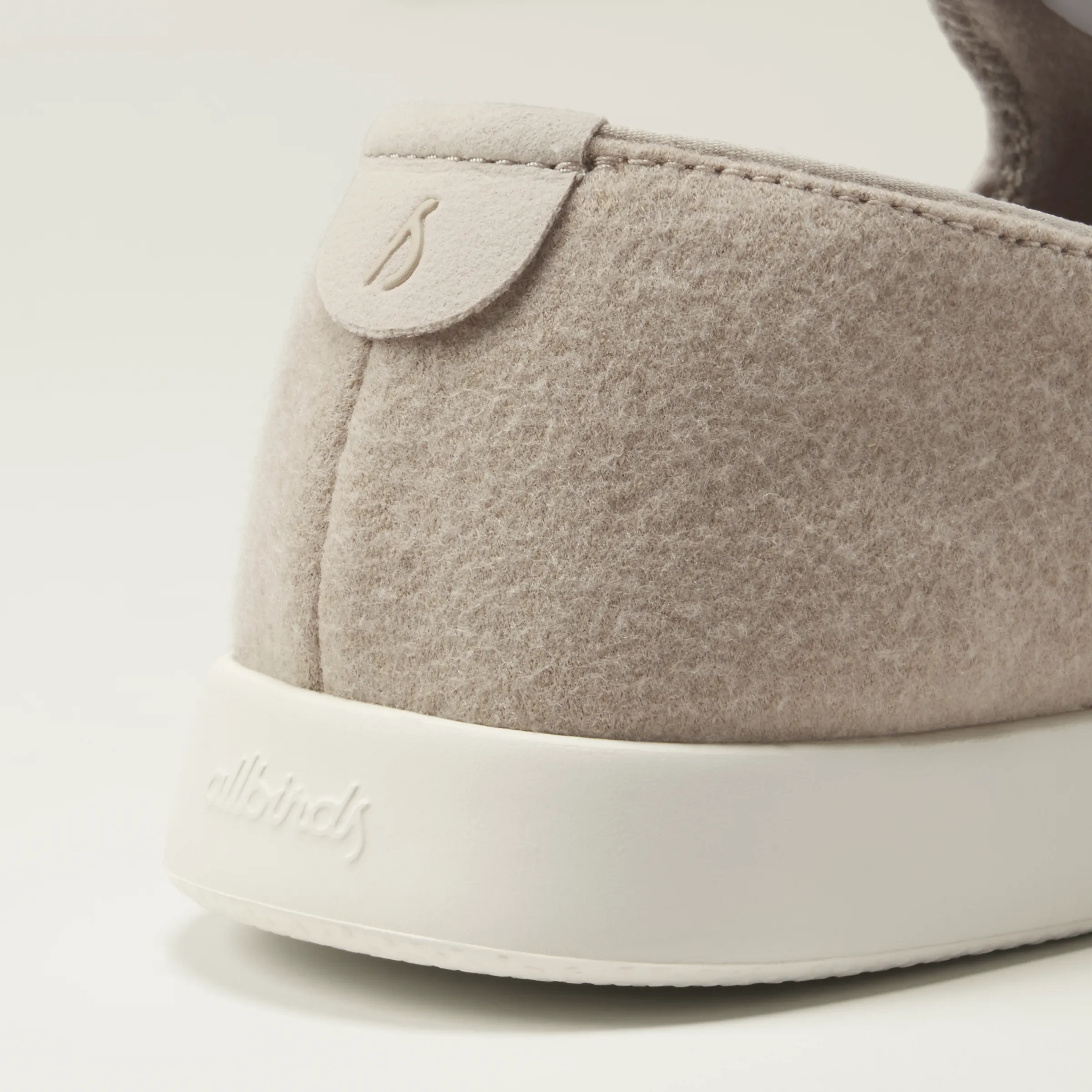 Women's Wool Loungers - Rugged Beige (Natural White Sole)